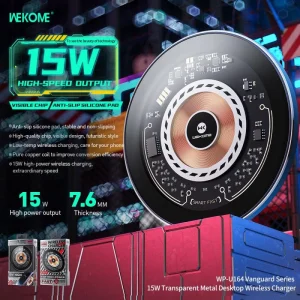 Đế sạc không dây Wekome WP-U164 15W sạc nhanh